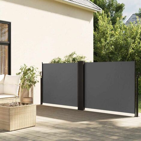 Toldo lateral retráctil gris antracita 120x600 cm