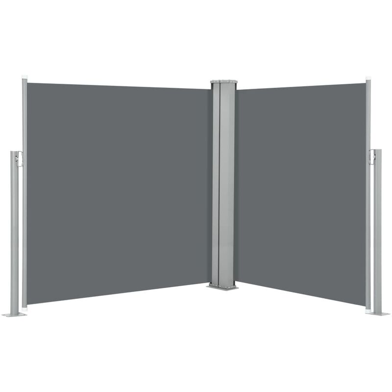 

Toldo lateral retráctil gris antracita 140x600 cm