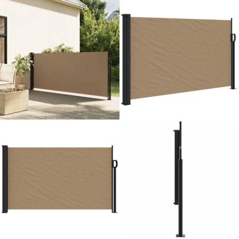 Toldo lateral retráctil gris taupe 120x500 cm - Toldo retráctil - Toldo de jardín