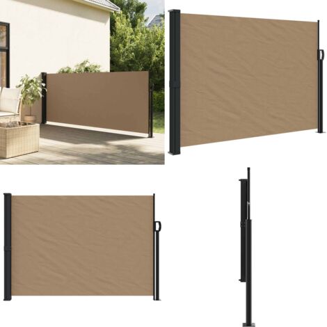 Toldo lateral retráctil gris taupe 140x300 cm - Toldo retráctil - Toldo de jardín