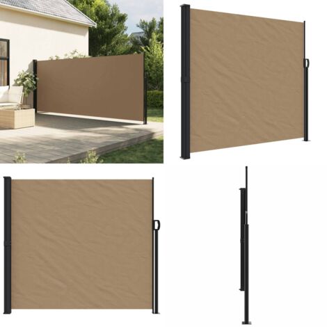 Toldo lateral retráctil gris taupe 180x600 cm - Toldo retráctil - Toldo de jardín
