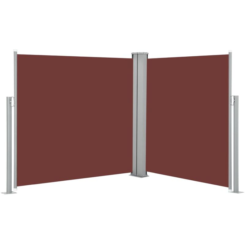 

Toldo lateral retráctil marrón 100x600 cm