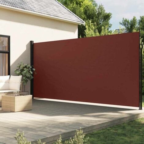 Toldo lateral retráctil marrón 200x500 cm vidaXL