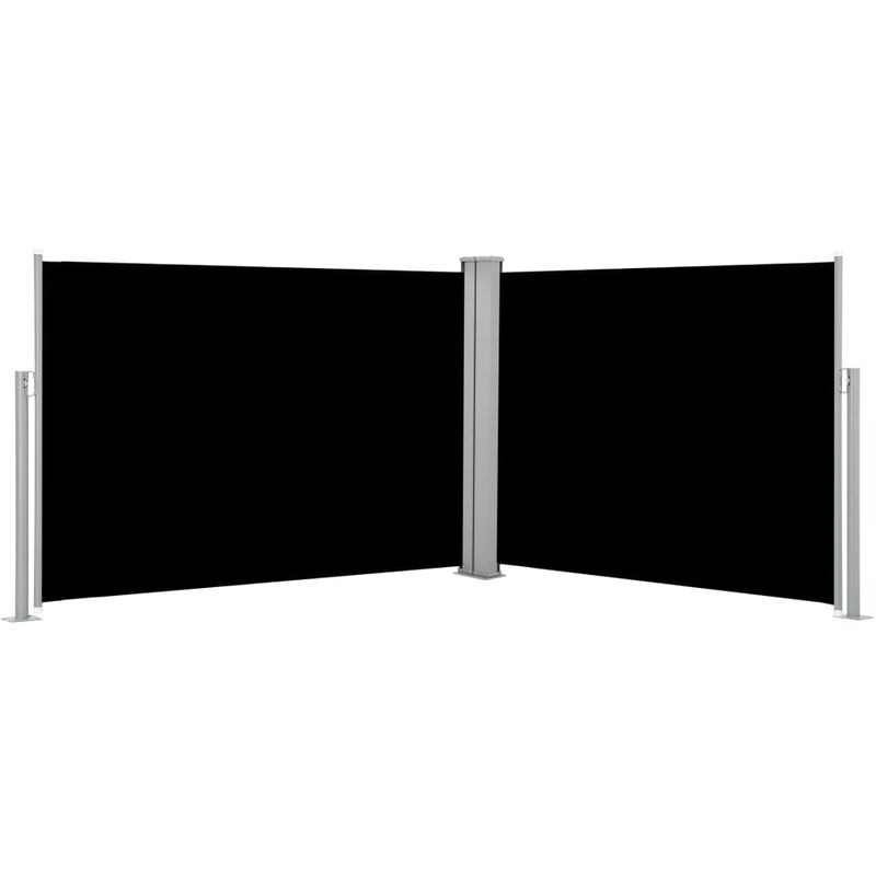

Toldo lateral retráctil negro 120x1000 cm