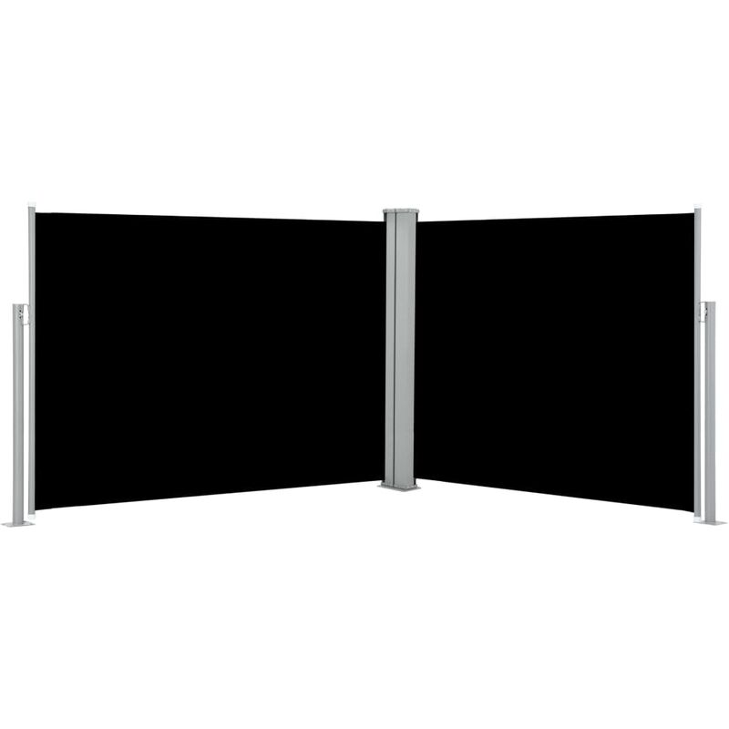 

Toldo lateral retráctil negro 140x1000 cm