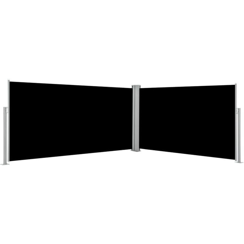 

Toldo lateral retráctil negro 160x600 cm