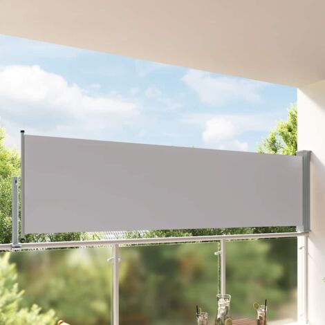 Toldo lateral retráctil para patio 100x300 cm gris