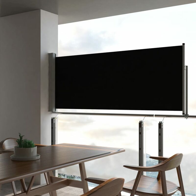 

Toldo lateral retráctil para patio 100x300 cm negro