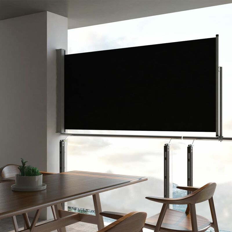 

Toldo lateral retráctil para patio 120x300 cm negro