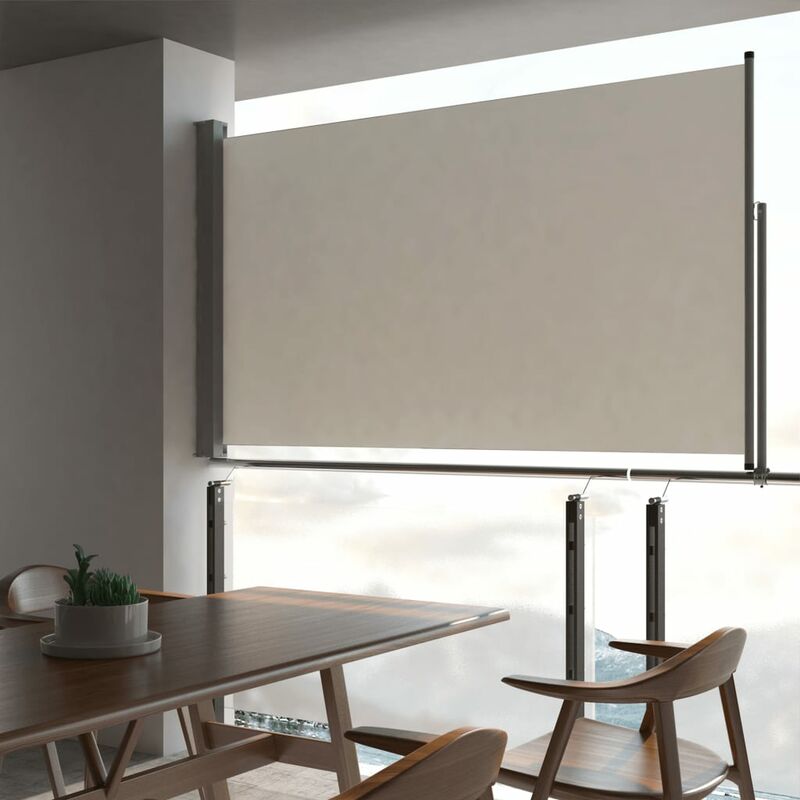 

Toldo lateral retráctil para patio 140x300 cm crema