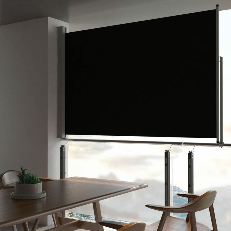 

Toldo lateral retráctil para patio 160x300 cm negro