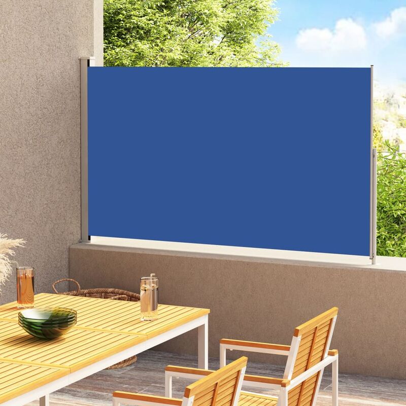 

Toldo lateral retráctil para patio azul 220x300 cm
