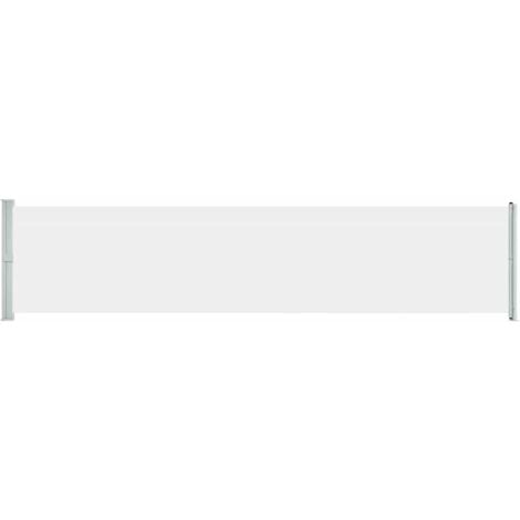 Toldo lateral retráctil para patio crema 140x600 cm vidaXL