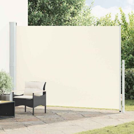 Toldo lateral retráctil para patio crema 200x300 cm