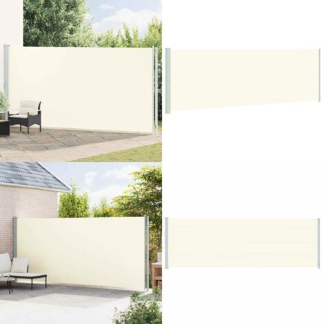 Toldo lateral retráctil para patio crema 200x600 cm - Toldo retráctil - Toldo para terraza