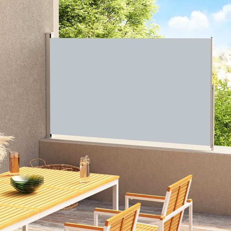 

Toldo lateral retráctil para patio gris 200x300 cm