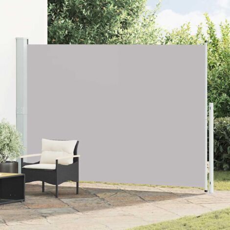 Toldo lateral retráctil para patio gris 200x300 cm