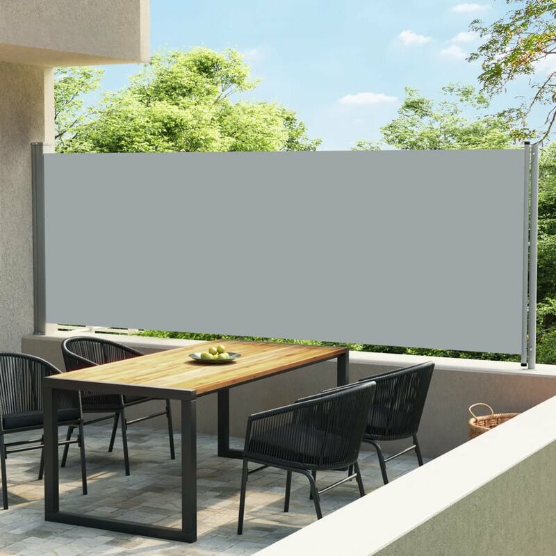 

Toldo lateral retractil para patio gris 600x160 cm