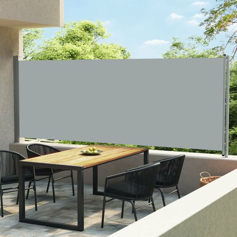 

Toldo lateral retractil para patio gris 600x170 cm