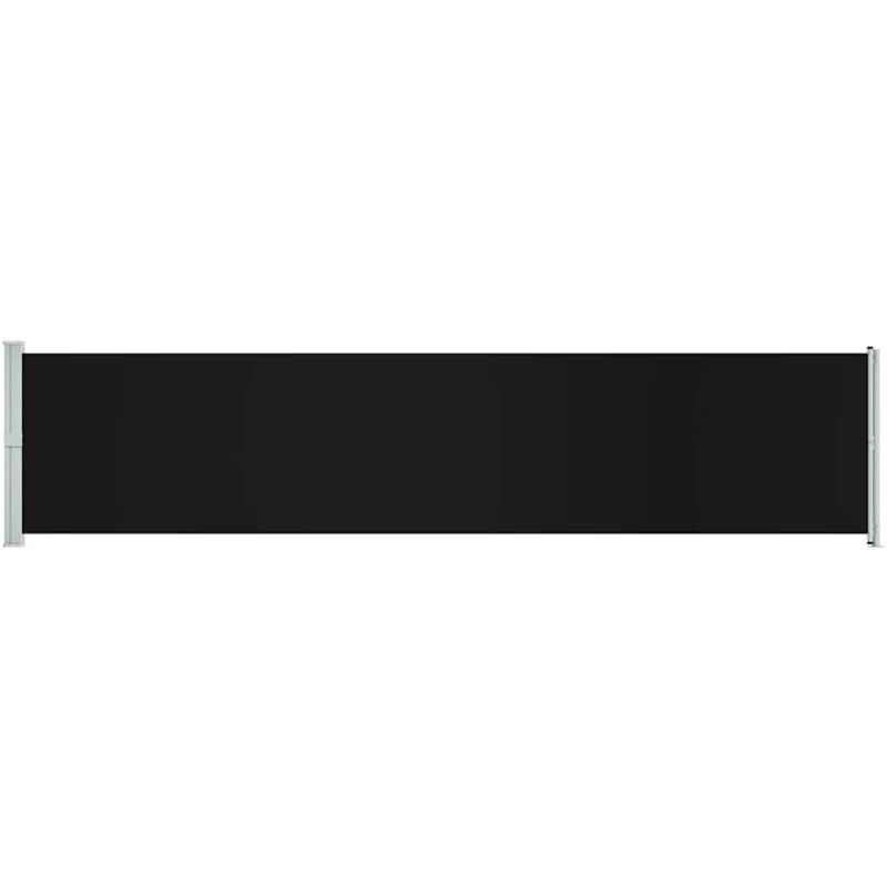 

vidaXL Toldo lateral retráctil para patio negro 140x600 cm - Negro