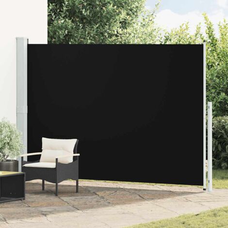 Toldo lateral retráctil para patio negro 200x300 cm