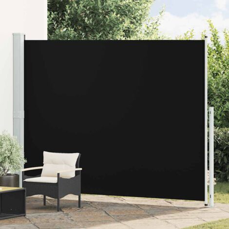 Toldo lateral retráctil para patio negro 220x300 cm