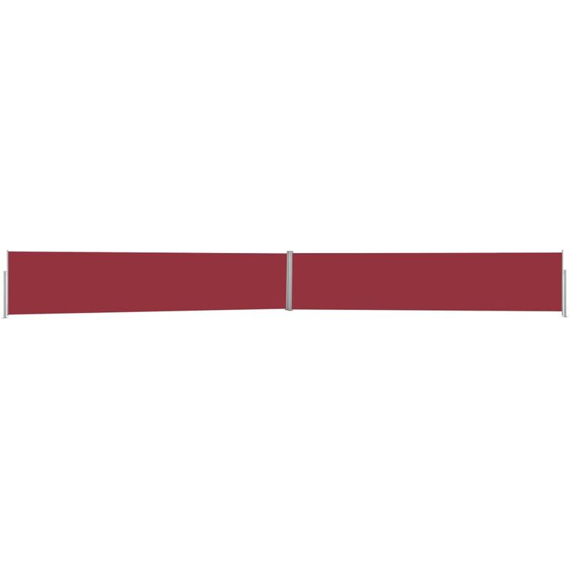 

Toldo lateral retráctil para patio rojo 170x1200 cm