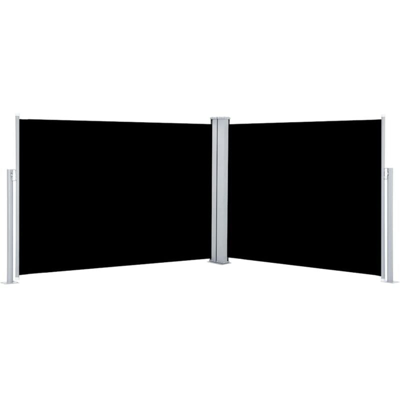 

vidaXL Toldo Lateral Retráctil Negro 120x1000 cm - Negro