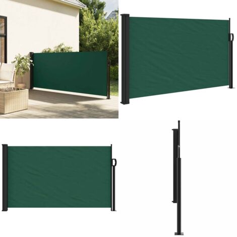 Toldo lateral retráctil verde oscuro 120x500 cm - Toldo retráctil - Toldo de jardín