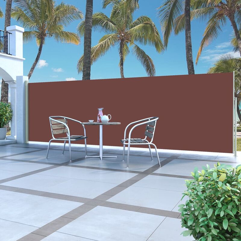 

Toldo lateral retráctil 160x500 cm marrón - Marrón