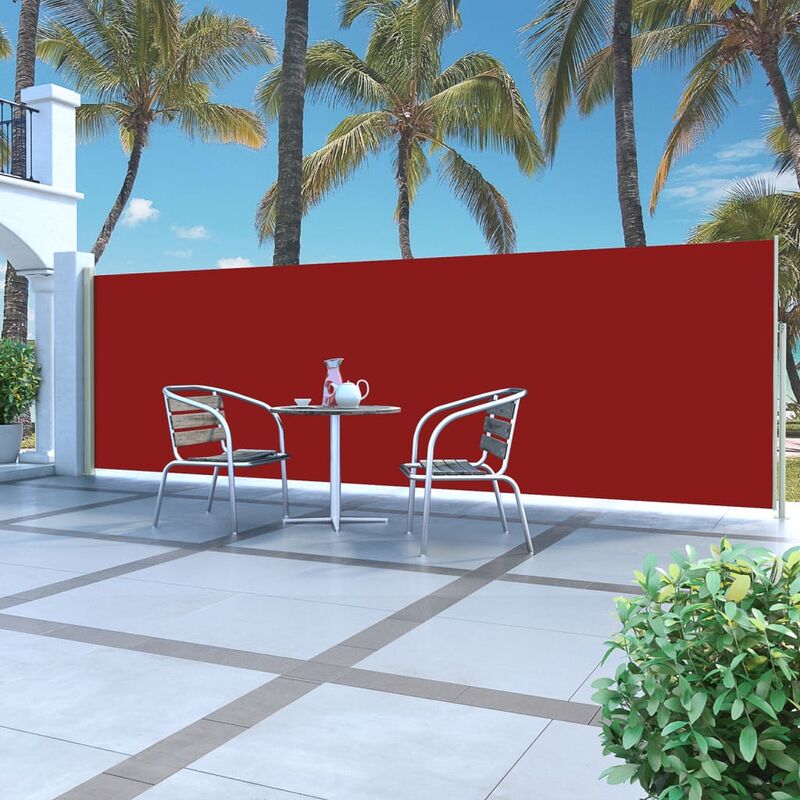 

Toldo lateral retráctil 160x500 cm rojo - Rojo