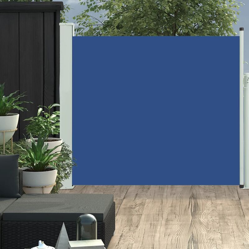 

Toldo lateral retráctil de jardín azul 100x300 cm - Azul