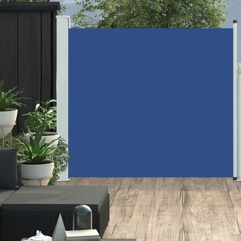 

Toldo lateral retráctil de jardín azul 170x300 cm - Azul