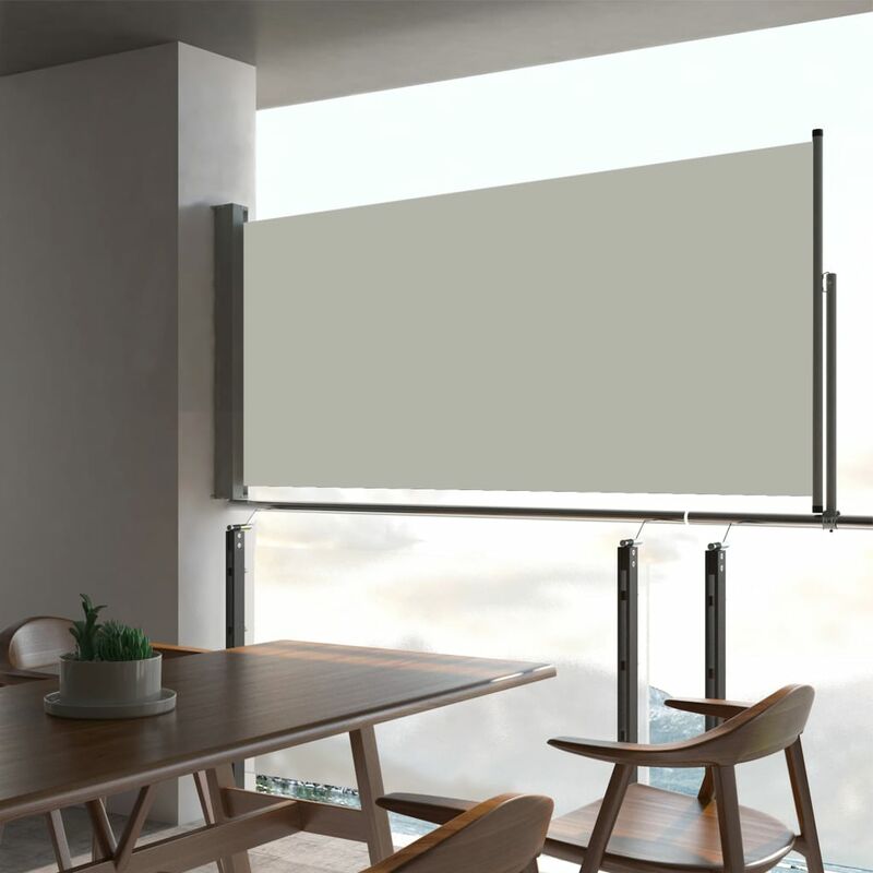

Toldo lateral retráctil de jardín color crema 60x300 cm - Crema