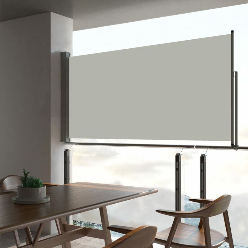 

Toldo lateral retráctil de jardín color crema 80x300 cm - Crema