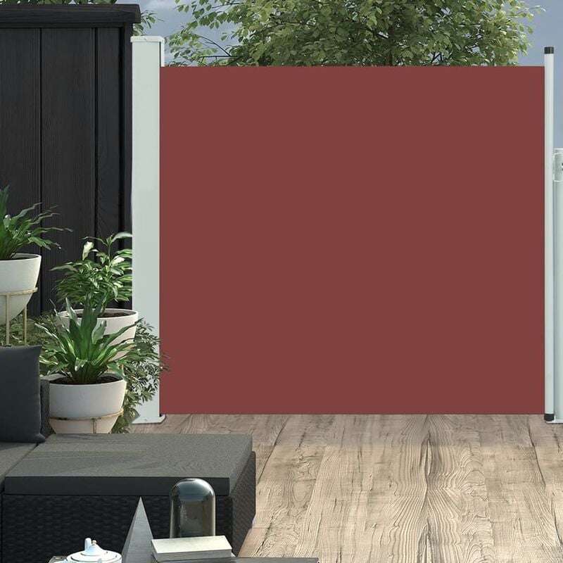 

Toldo lateral retráctil de jardín marrón 170x300 cm - Marrón