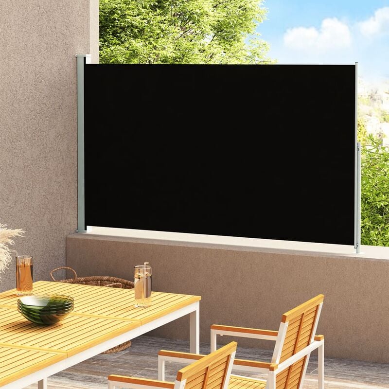 

Toldo lateral retráctil de jardín negro 180x300 cm - Negro