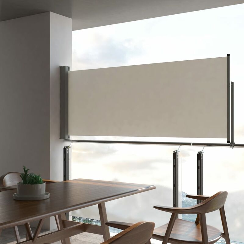 

Toldo lateral retráctil para patio 100x300 cm crema - Crema