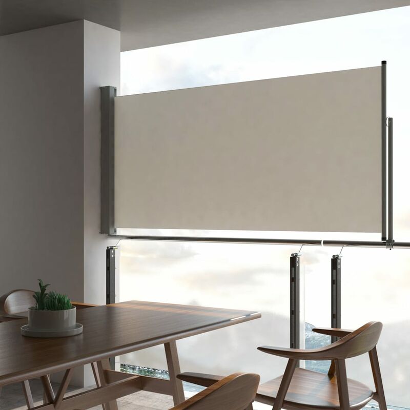 

Toldo lateral retráctil para patio 120x300 cm crema - Crema