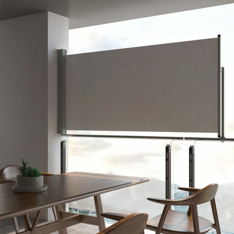 

Toldo lateral retráctil para patio 120x300 cm gris - Gris