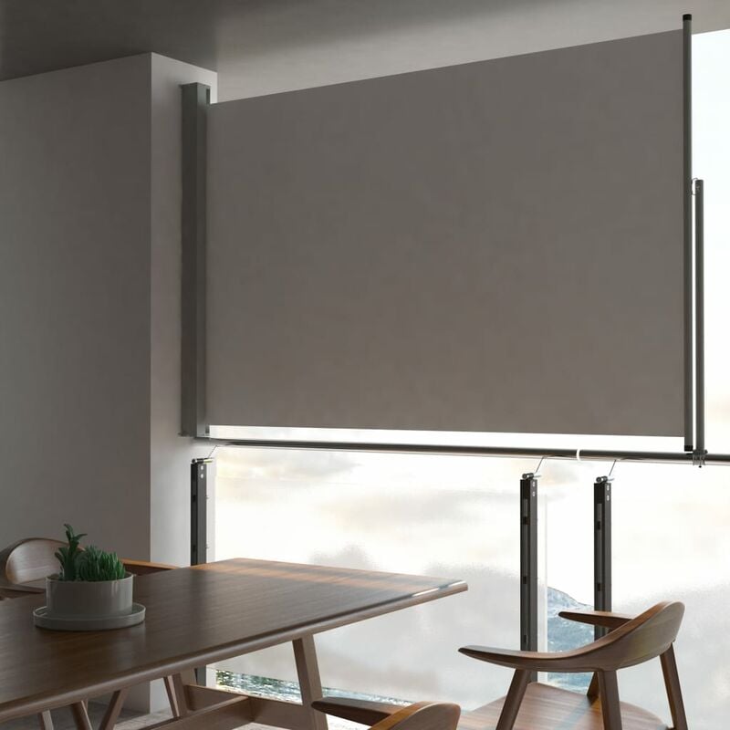 

Toldo lateral retráctil para patio 160x300 cm gris - Gris