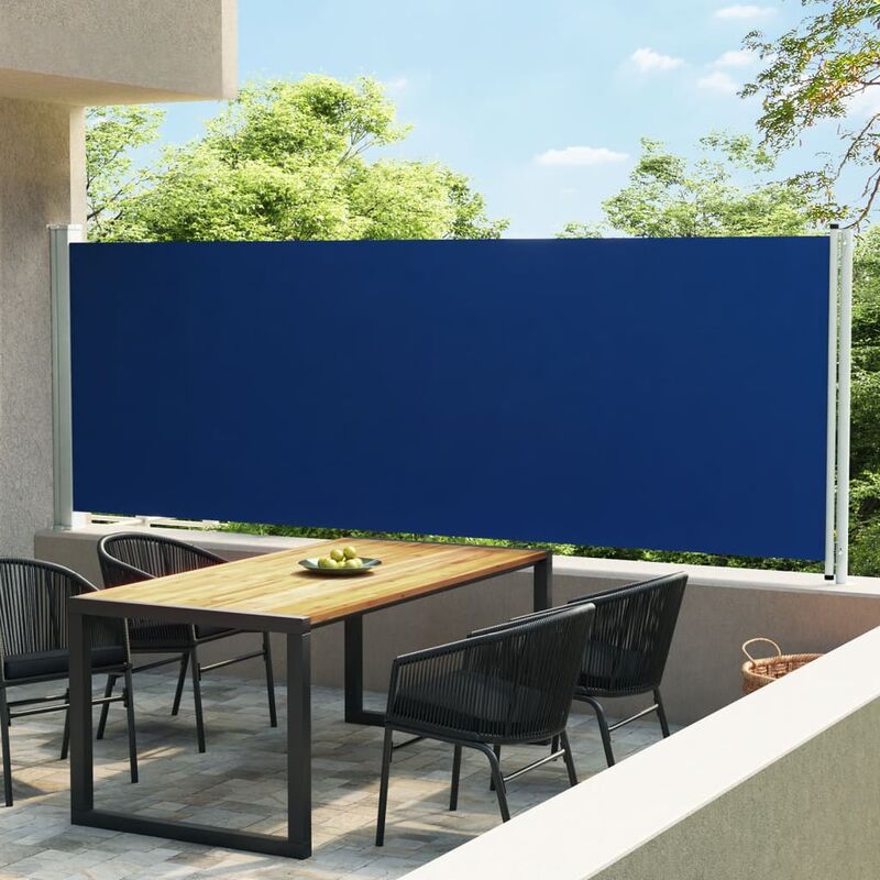 

Toldo lateral retráctil para patio azul 600x160 cm - Azul