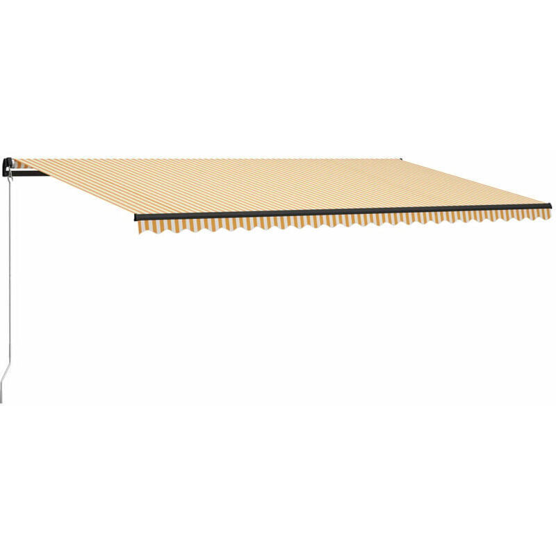 

Toldo manual retráctil amarillo y blanco 600x300 cm