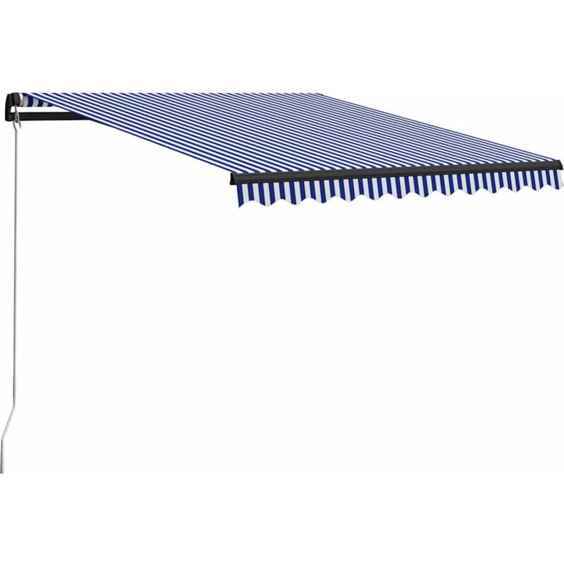 

Toldo manual retráctil azul y blanco 350x250 cm - Azul - Vidaxl