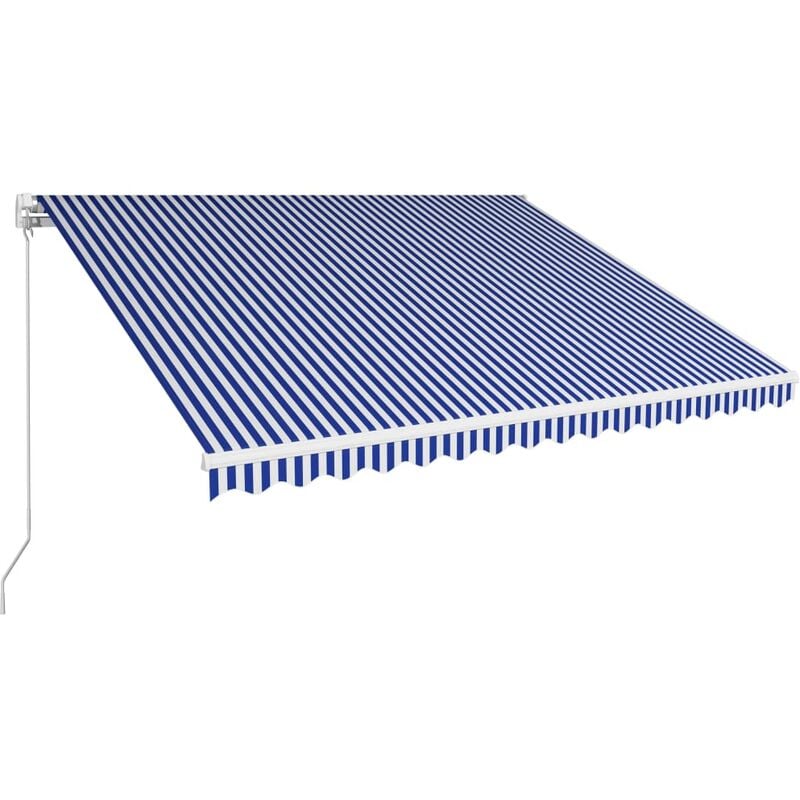 

Toldo manual retractil azul y blanco 400x300 cm