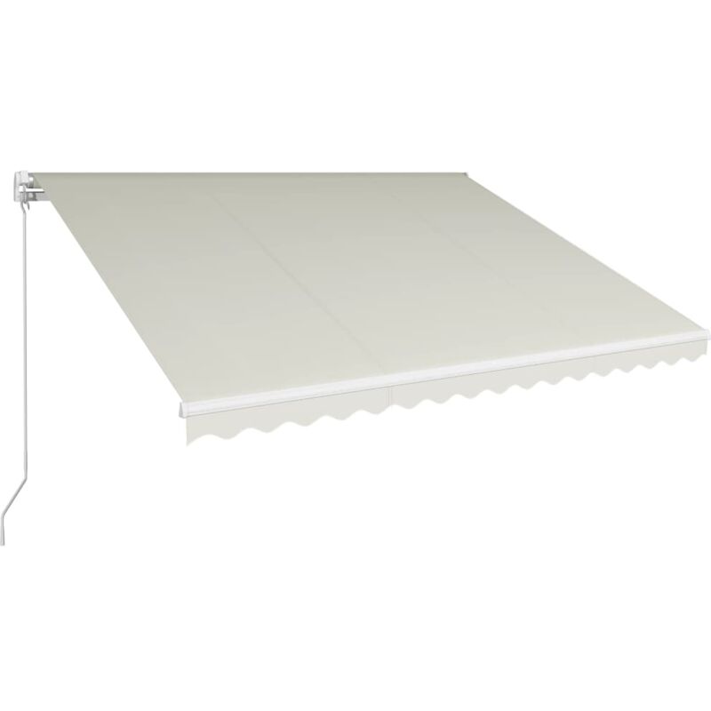 

Toldo manual retráctil color crema 400x300 cm - Crema - Vidaxl