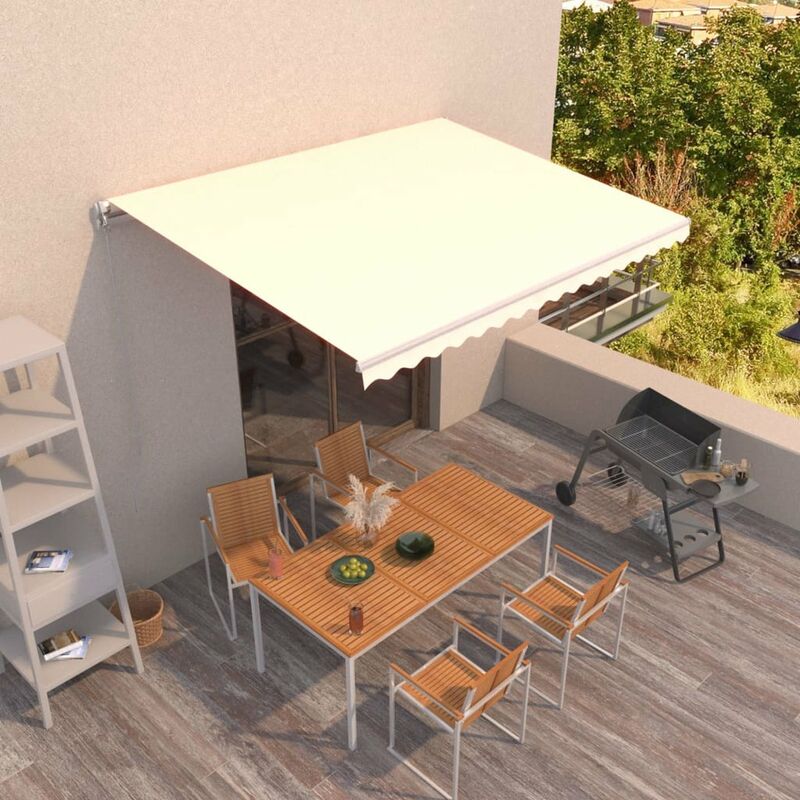 

Toldo manual retractil color crema 400x350 cm