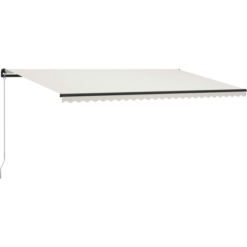 

Toldo manual retráctil color crema 600x300 cm - Crema - Vidaxl