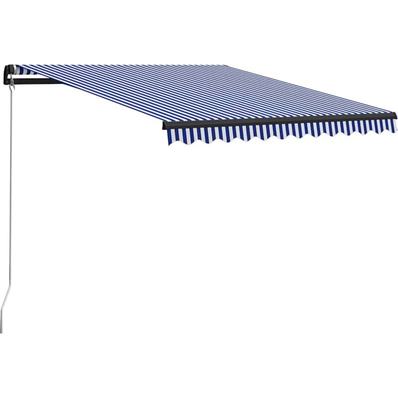 

Toldo manual retráctil con LED azul y blanco 300x250 cm - Azul - Vidaxl