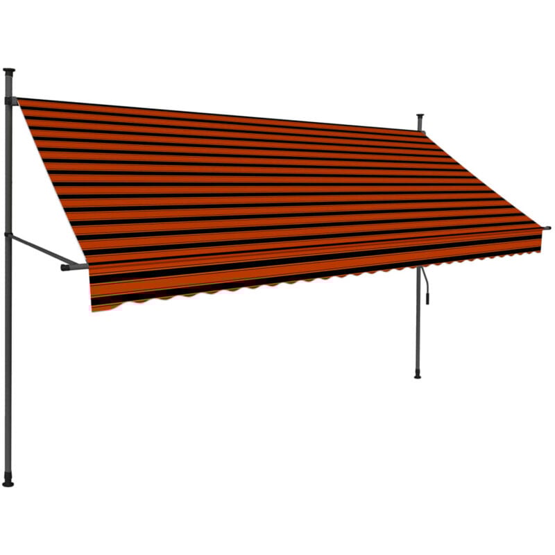 

Toldo Manual Retráctil con LED Naranja y Marrón 300 cm - Multicolor - Vidaxl